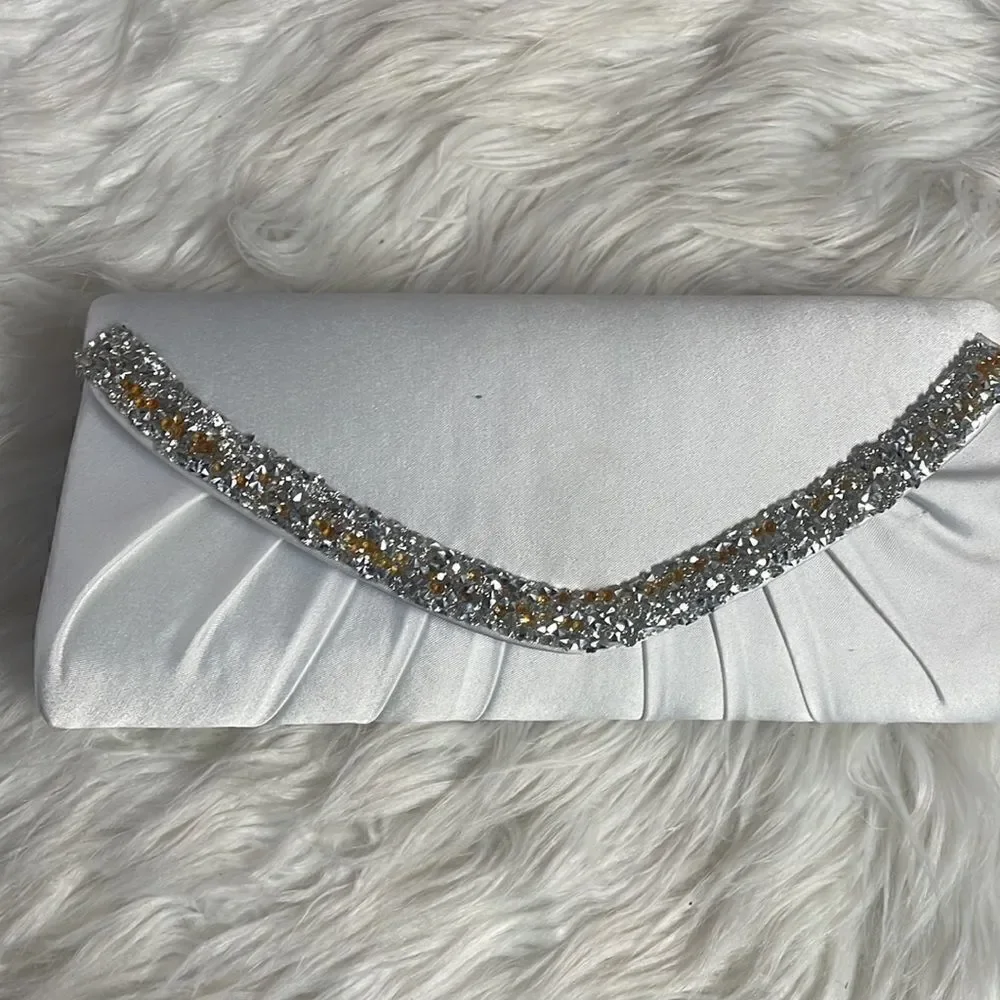 Vintage White Evening Clutch Bag